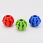 Balle dentaire interactive pour chien, coloris disponibles rouge, vert et bleu