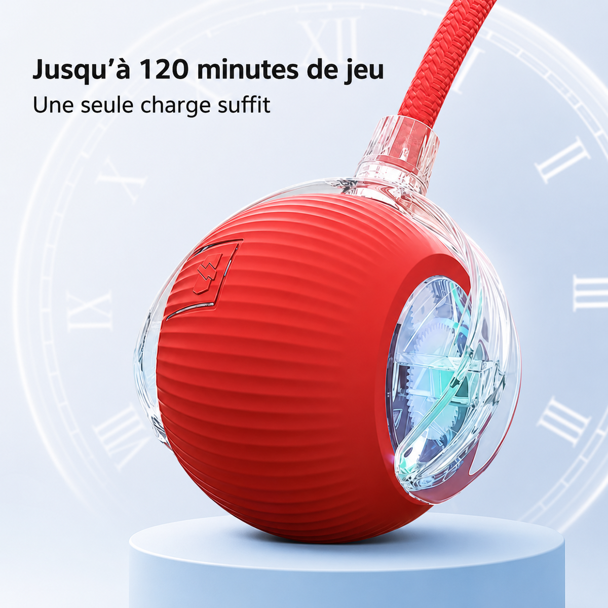 Balle interactive pour chat, autonomie de 120 minutes