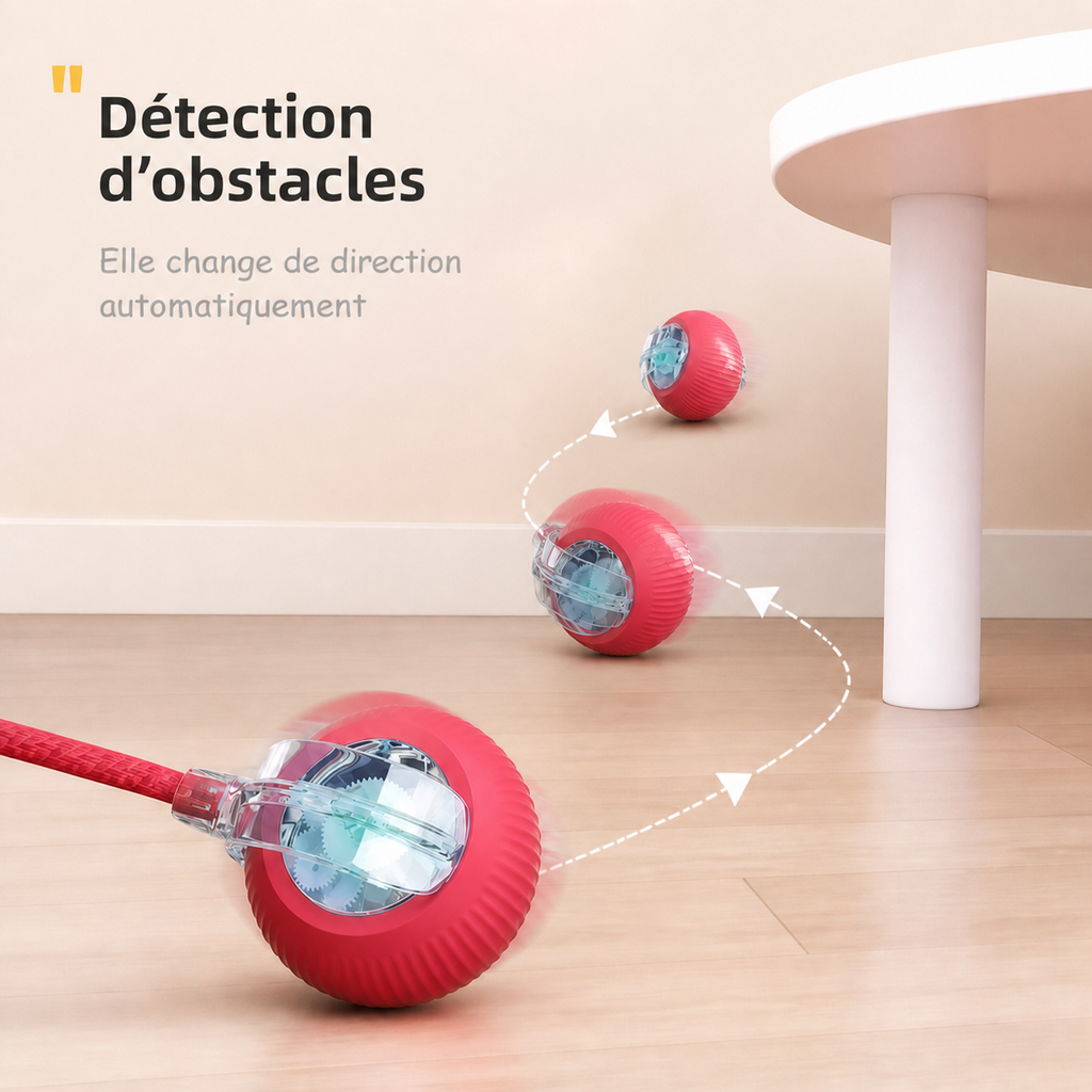 Balle interactive pour chat avec détection des obstacles