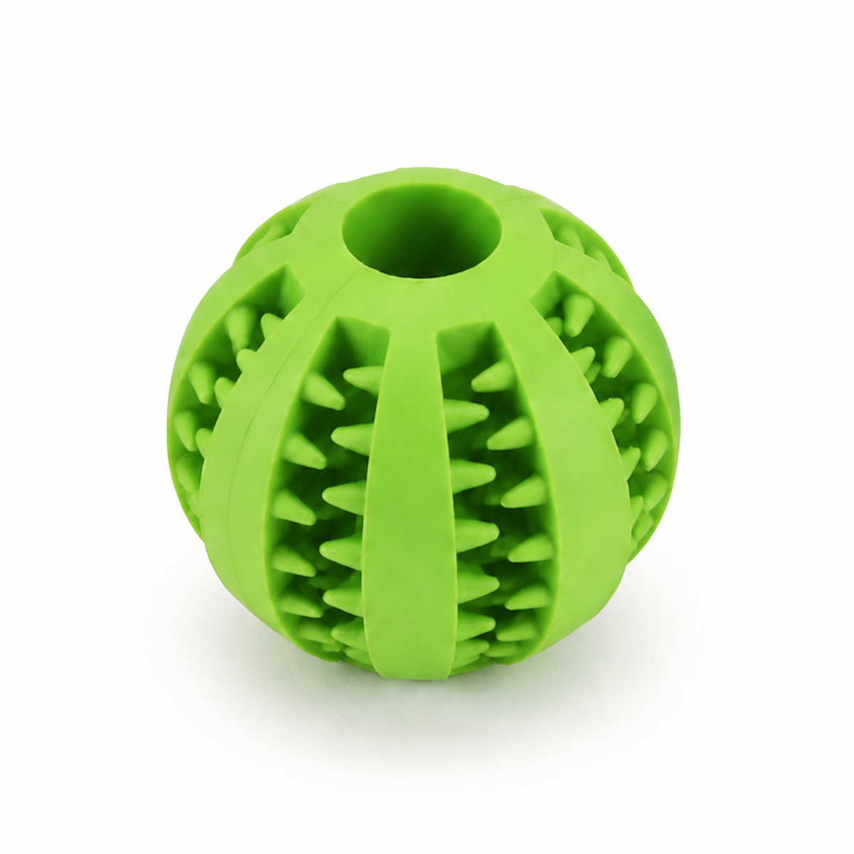 Balle dentaire interactive pour chien, coloris vert