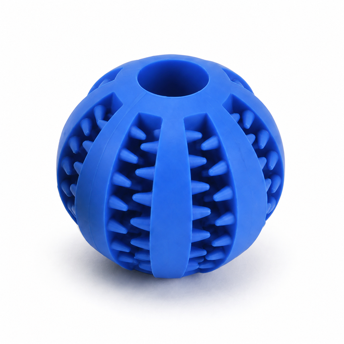 Balle dentaire interactive pour chien, coloris bleu