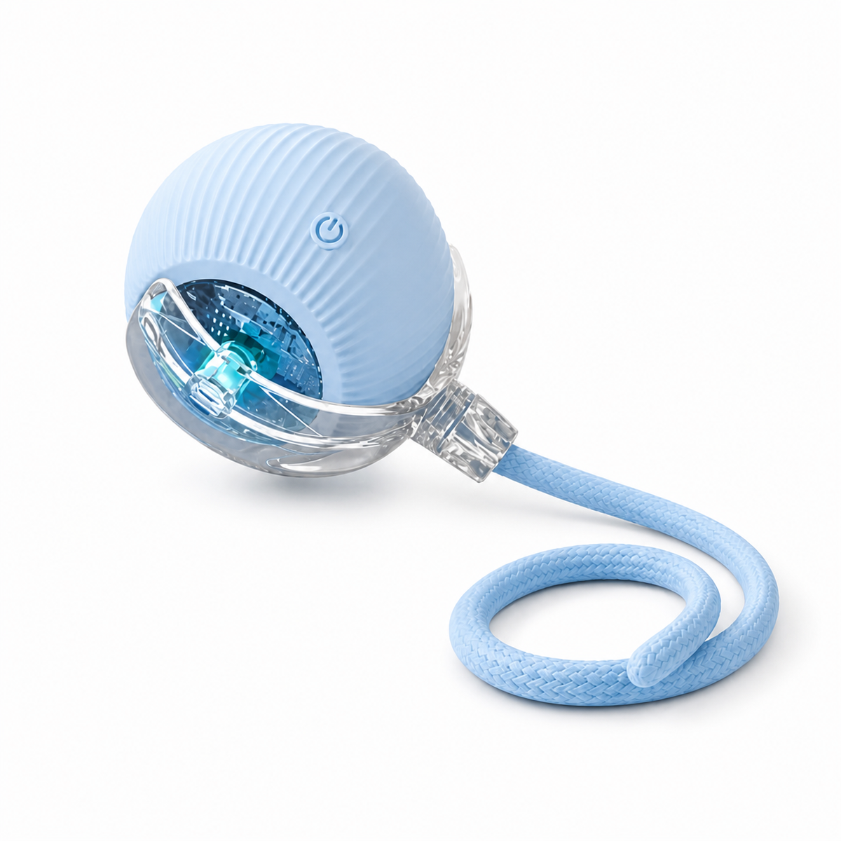 Balle interactive pour chat, coloris bleu clair