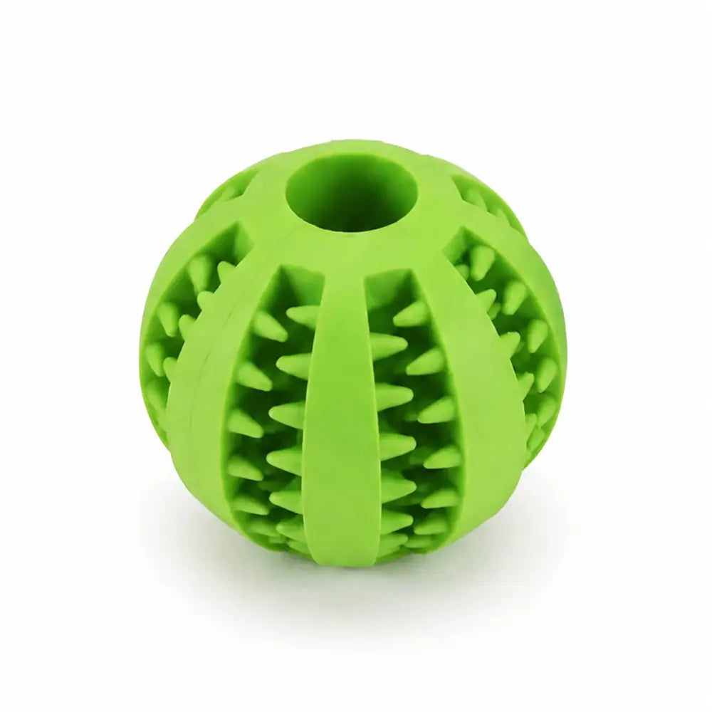 Balle à reliefs pour chien, coloris vert
