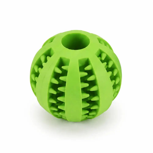 Balle à reliefs pour chien, coloris vert