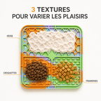 Tapis de léchage anti-stress pour chien, en situation d'utilisation
