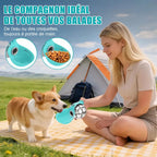 Gourde de promenade pour chien utilisée en extérieur