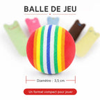 Jouet herbe-à-chat, balle de jeu 3,5 cm