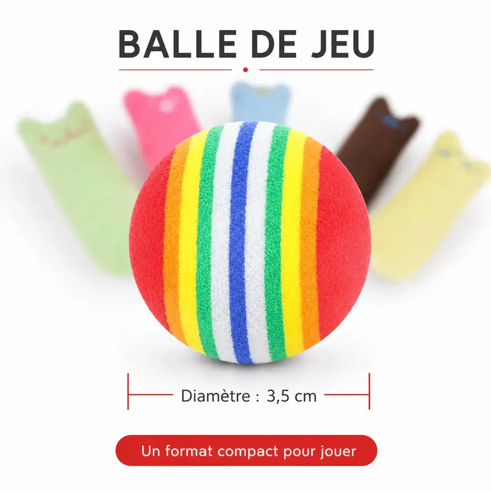 Jouet herbe-à-chat, balle de jeu 3,5 cm