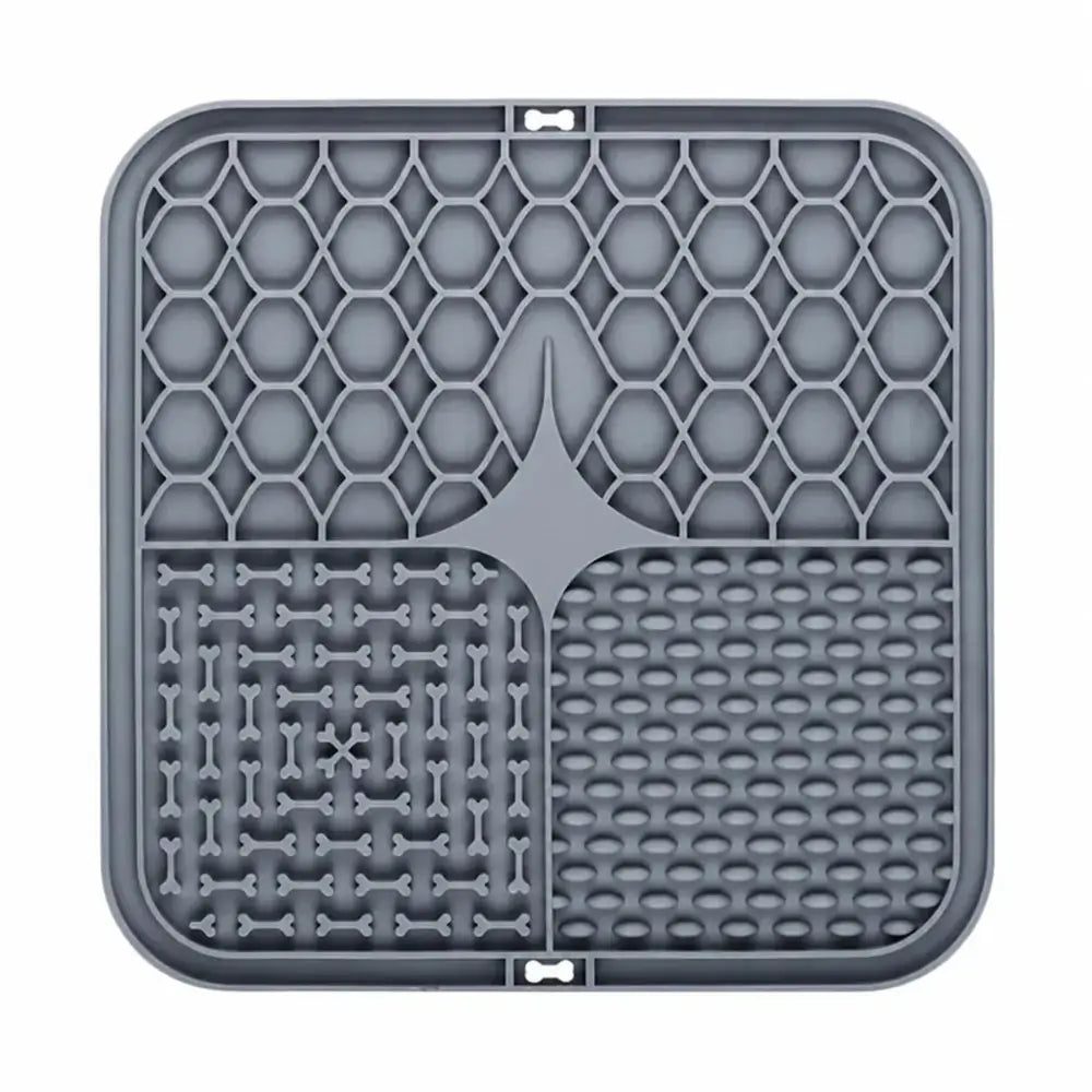 Tapis de léchage pour chien, coloris gris