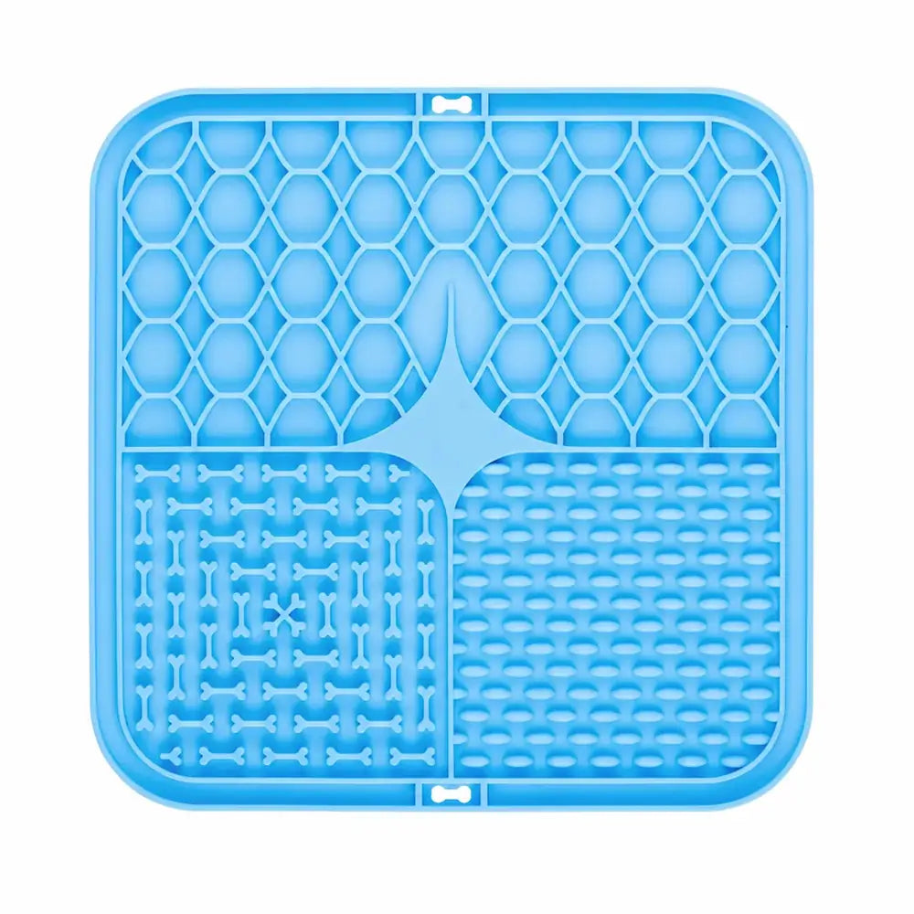 Tapis de léchage pour chien, coloris bleu