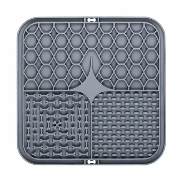 Tapis de léchage pour chien, coloris gris